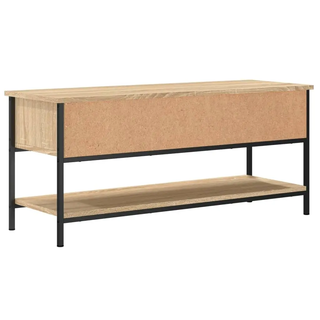 TV Cabinet Storage Unit Sonoma Oak Brown Engineered Wood with Shelves 100 x 35 x 45 cm