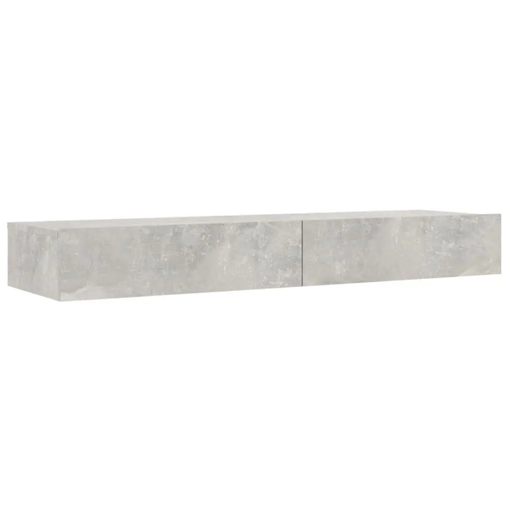 TV Cabinet with RGB LED Lights Storage Drawers Grey 120x35x15.5cm