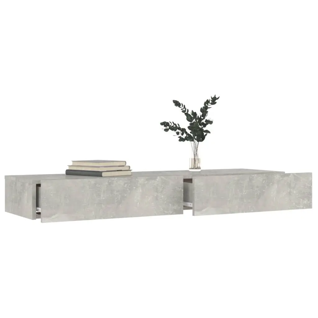 TV Cabinet with RGB LED Lights Storage Drawers Grey 120x35x15.5cm