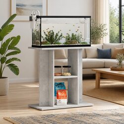 Reliable Grey Aquarium Stand for Fish Tank Display