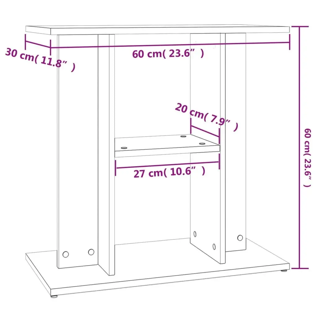 Aquarium Stand 3-Tier Fish Tank Cabinet Brown Engineered Wood