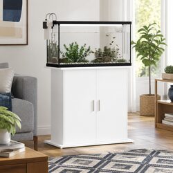 Reliable White Aquarium Stand for Safe Storage and Display