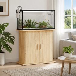 Reliable Brown Aquarium Stand with Ample Storage