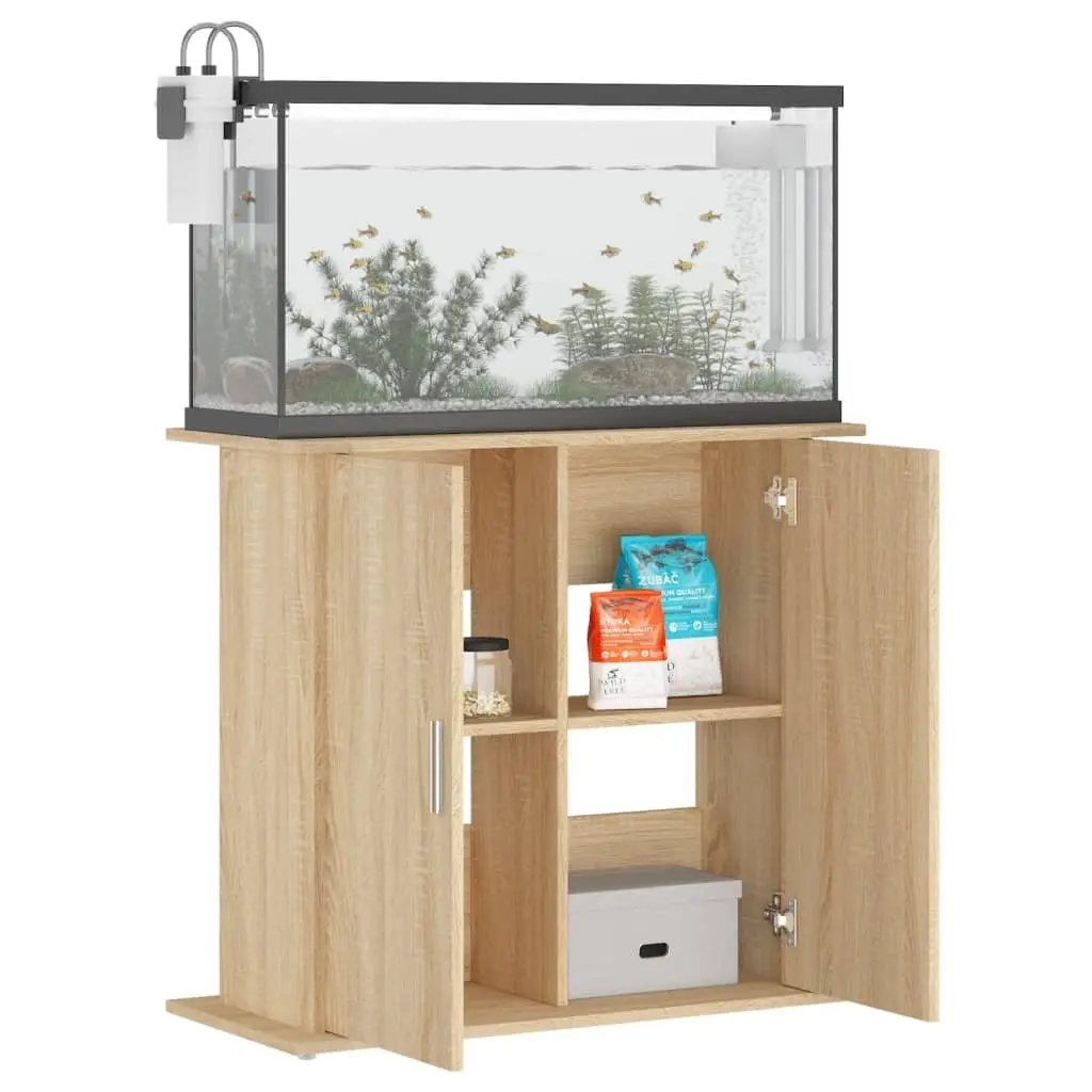 Aquarium Stand Fish Tank Cabinet Storage Compartment 81 x 36 x 73 cm Brown Engineered Wood