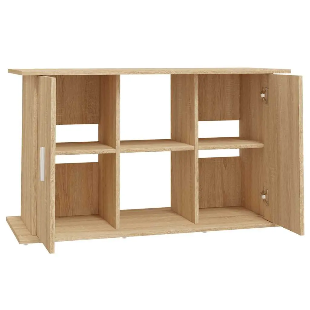 Aquarium Stand Brown Engineered Wood Fish Tank Cabinet Storage Shelves