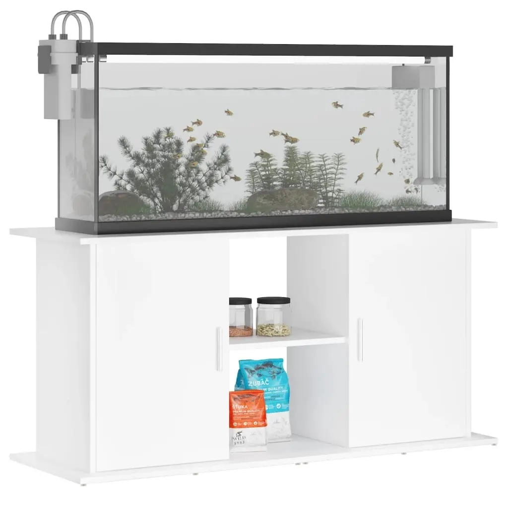 Fish Tank Display Stand White Cabinet with Shelves Storage 121cm x 41cm x 58cm
