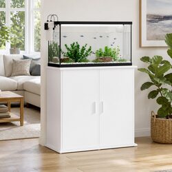 Reliable and Practical White Aquarium Stand 81x36x73 cm