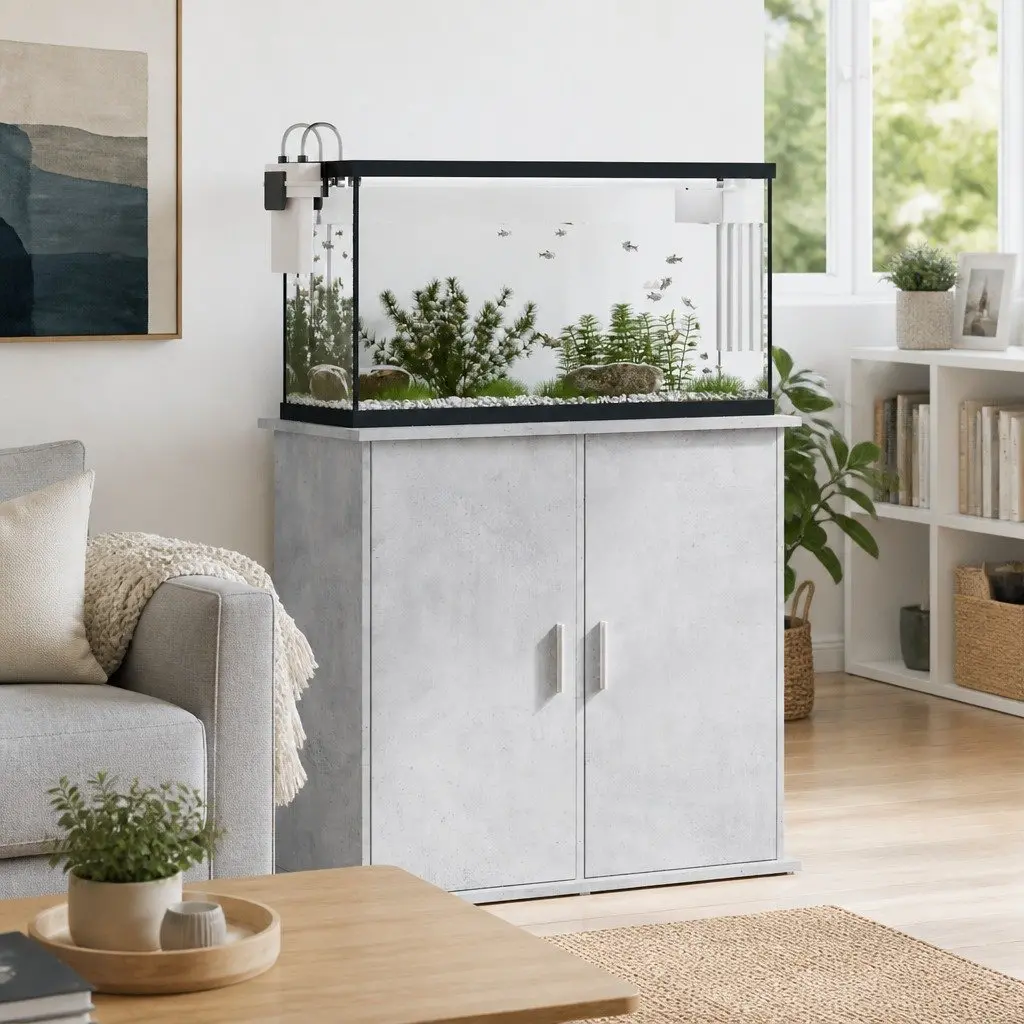 Grey Aquarium Stand 81x36x73cm for Fish Tanks