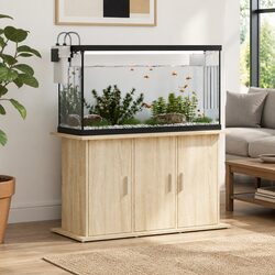 Reliable Brown Wood Aquarium Stand for Your Fish Tank