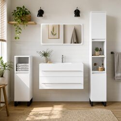 Warm and Reassuring Wall-Mounted Bathroom Cabinet with Mirror