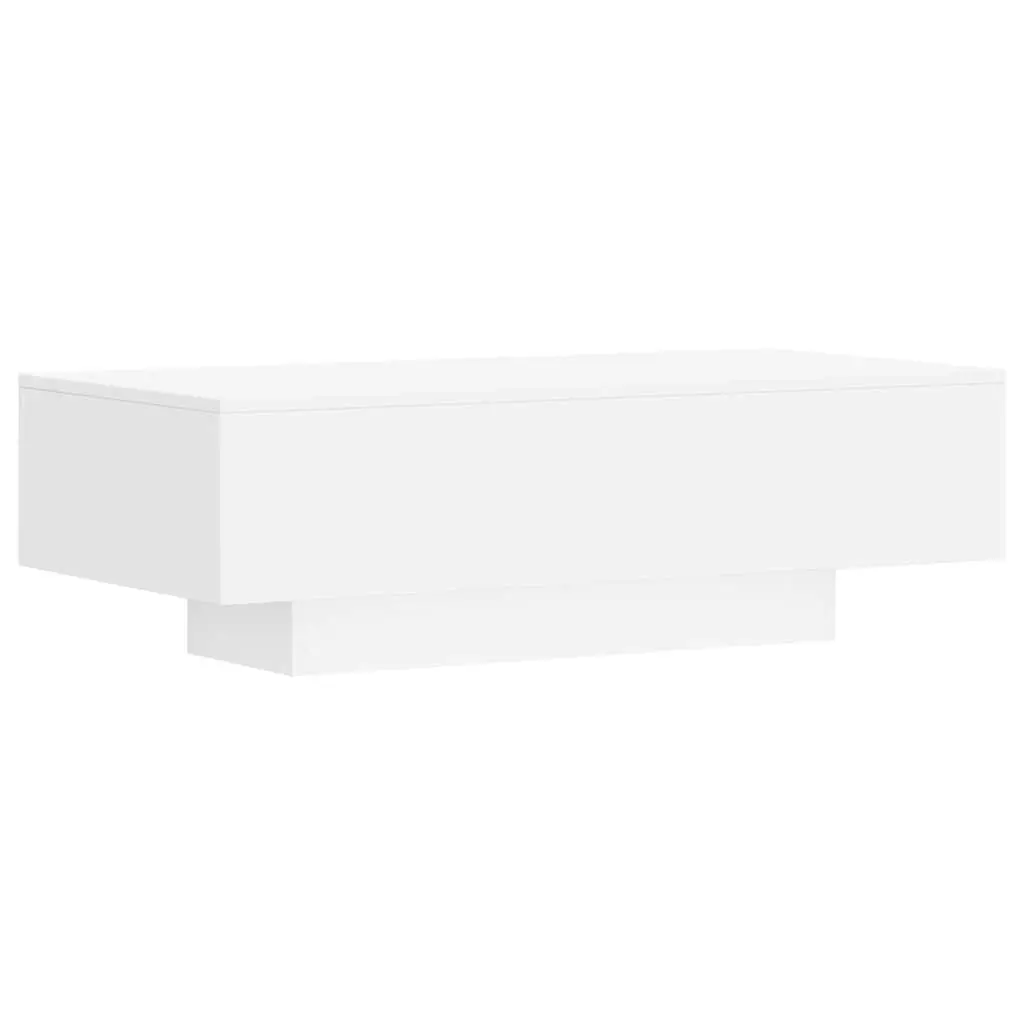 Coffee Table White Modern Design Living Room Accent Furniture Engineered Wood