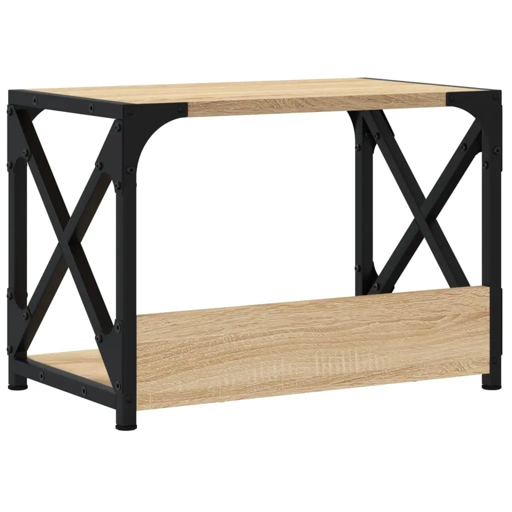 Printer Stand 2-Tier Organiser Storage Shelf 44 x 26 x 31.5 cm Brown