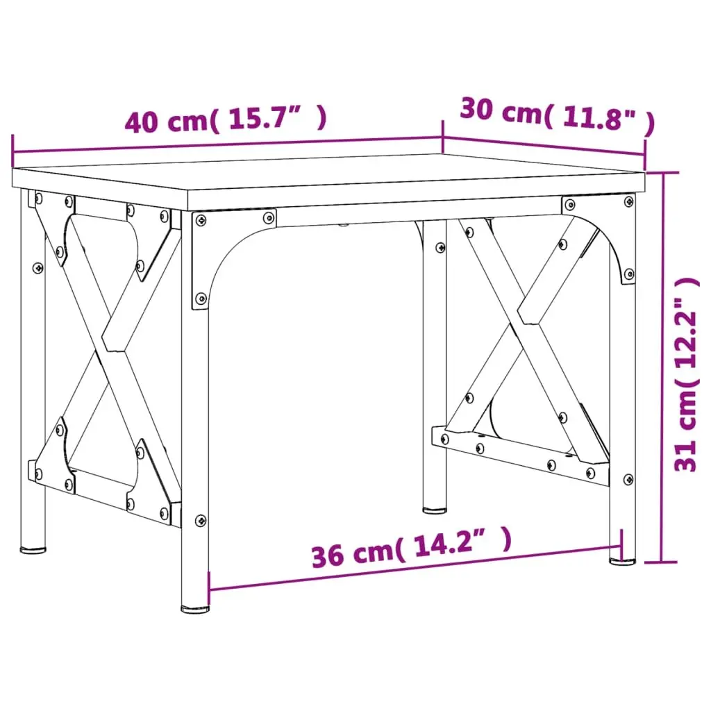 Printer Stand Engineered Wood Storage Single Shelf Brown