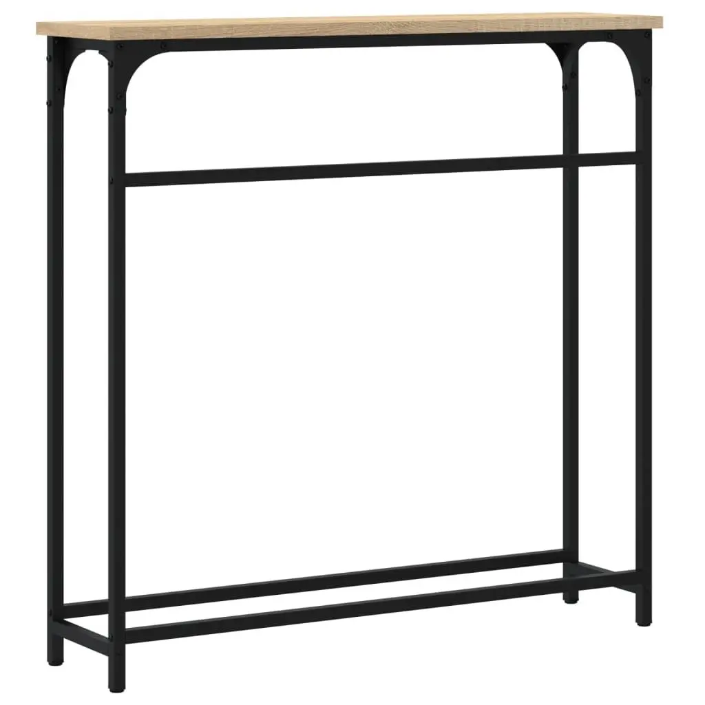 Console Table Entryway Accent Engineered Wood Brown 75x19.5x75cm