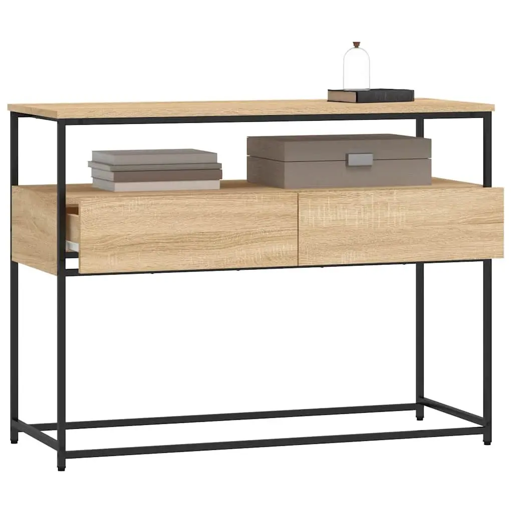 Console Table with Sonoma Oak Finish