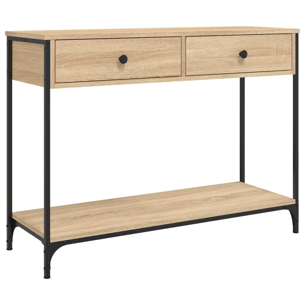 Console Table Entryway Storage 100 x 34.5 x 75 cm Brown Sonoma Oak