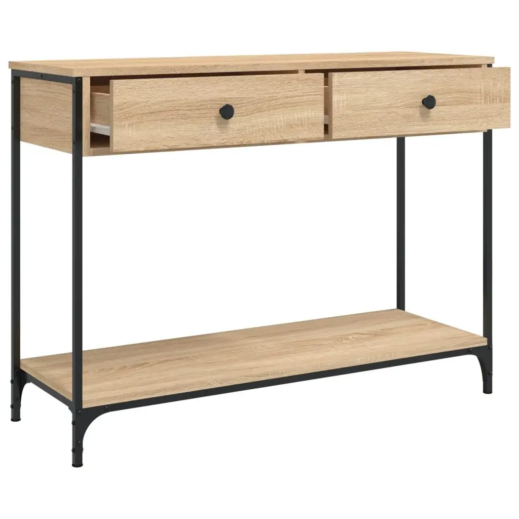 Console Table Entryway Storage 100 x 34.5 x 75 cm Brown Sonoma Oak
