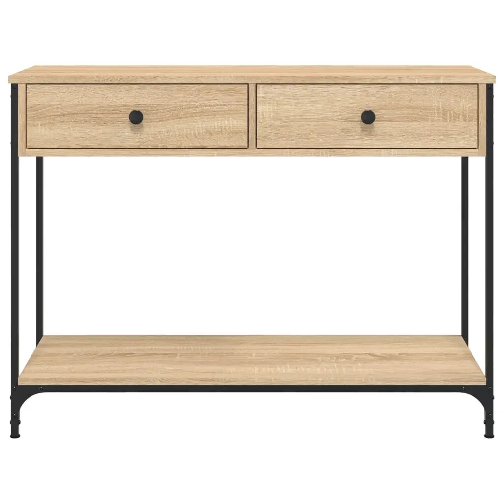 Console Table Entryway Storage 100 x 34.5 x 75 cm Brown Sonoma Oak