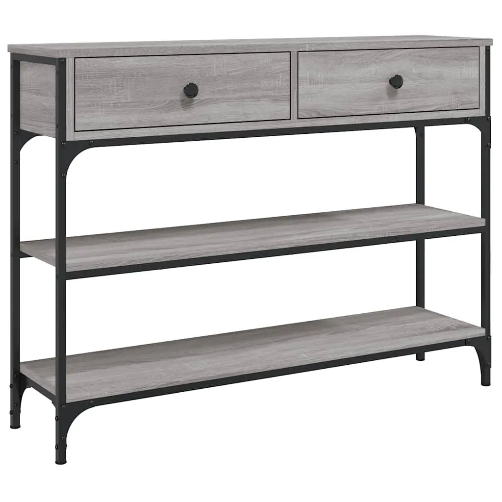 Console Table Entryway Storage 100 x 25 x 75 cm Grey