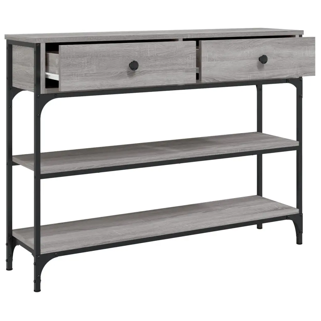 Console Table Entryway Storage 100 x 25 x 75 cm Grey