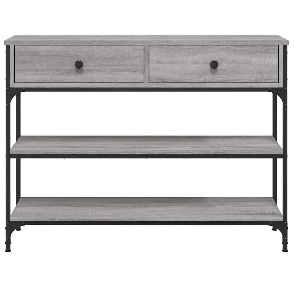Console Table Entryway Storage 100 x 25 x 75 cm Grey