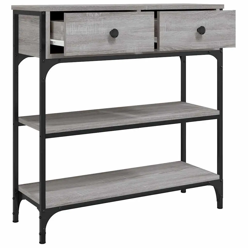 Console Table Entryway Storage 72.5x25x75 cm Grey Sonoma