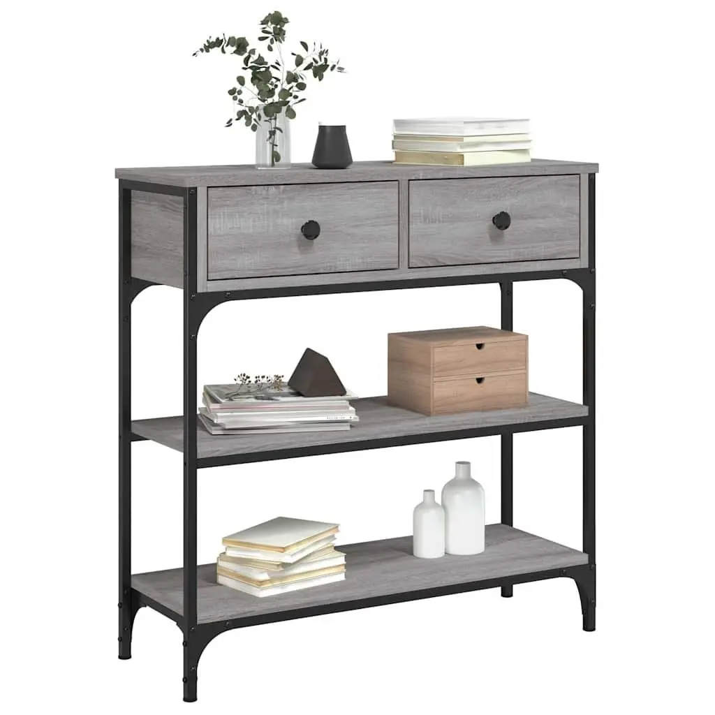 Console Table Entryway Storage 72.5x25x75 cm Grey Sonoma