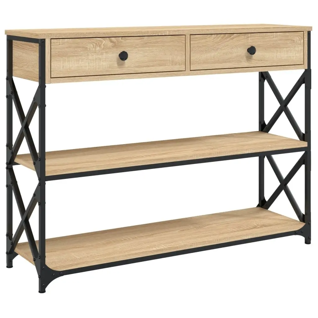 Console Table Sonoma Oak 100x28x75 cm Hallway Entryway Storage Accent Table