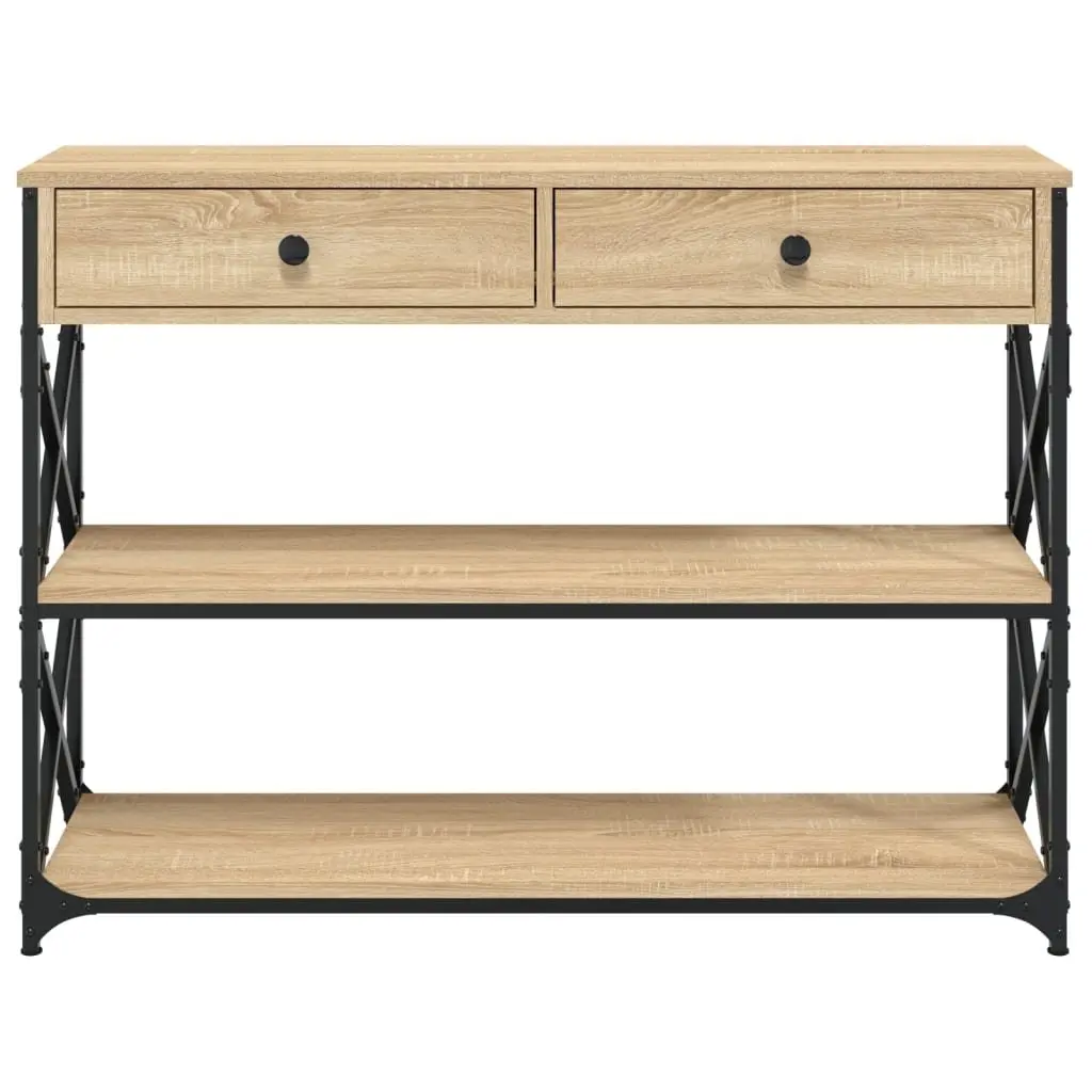 Console Table Sonoma Oak 100x28x75 cm Hallway Entryway Storage Accent Table