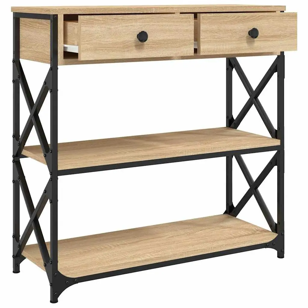 End Table Console Hallway Entryway Accent Storage Display Brown Sofa Side