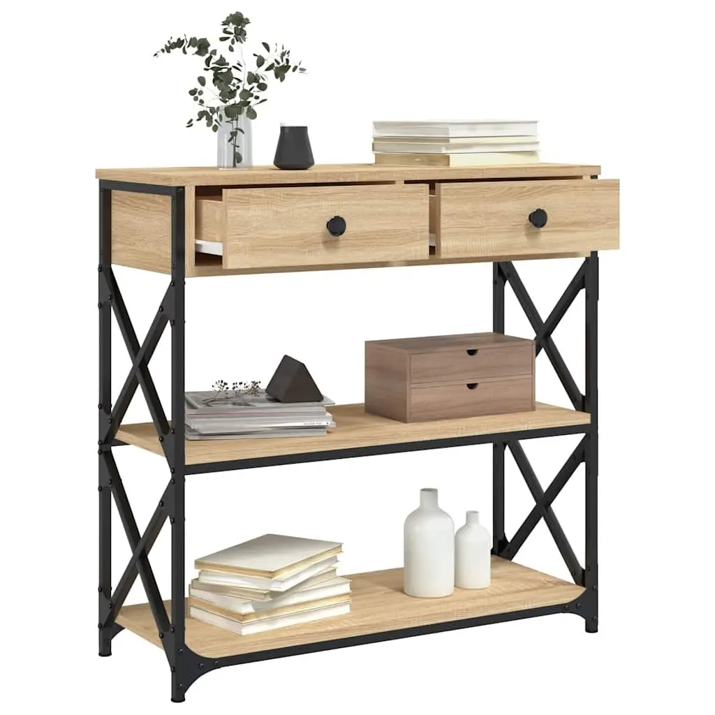 End Table Console Hallway Entryway Accent Storage Display Brown Sofa Side