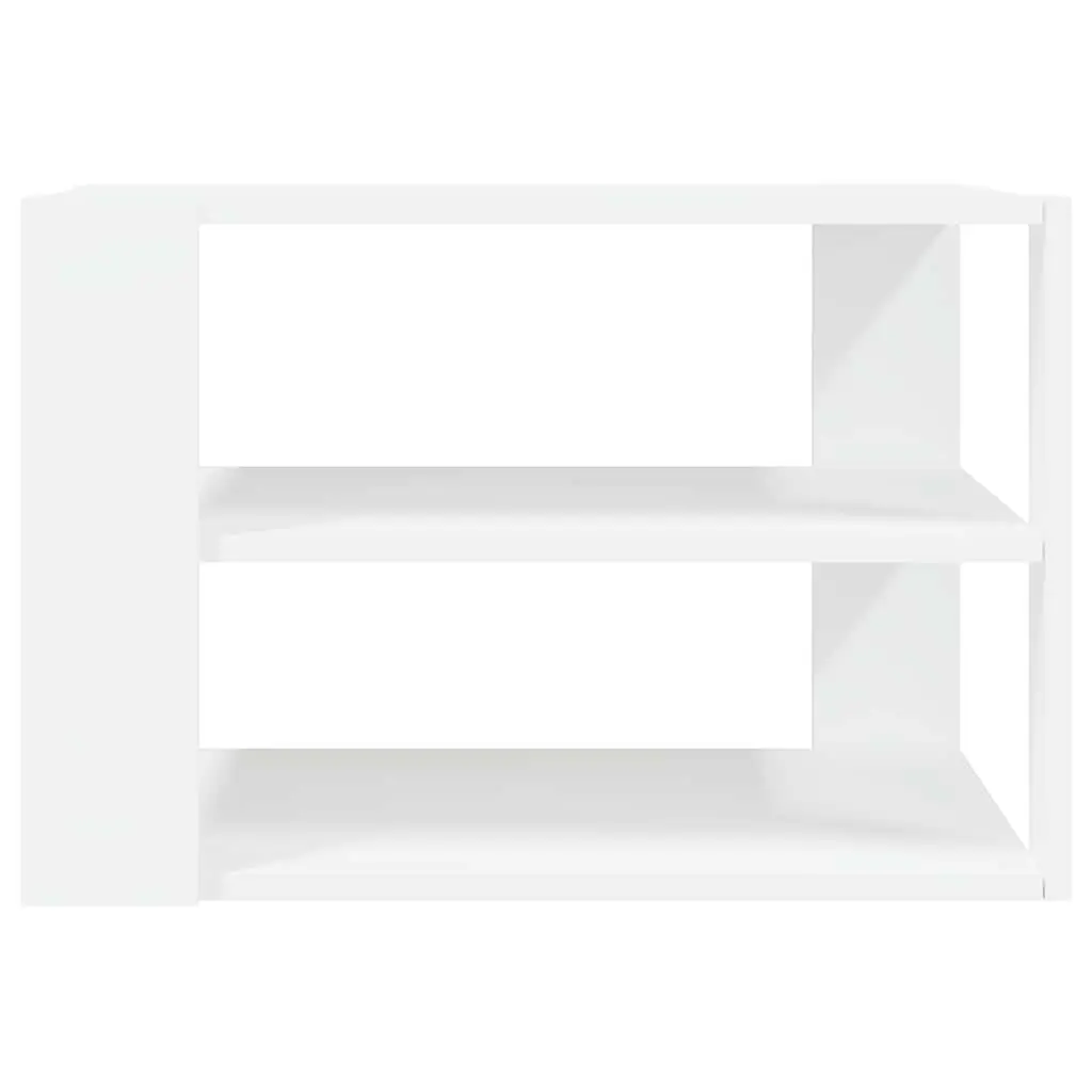 Coffee Table Open Shelf Storage 58x58x40 cm White