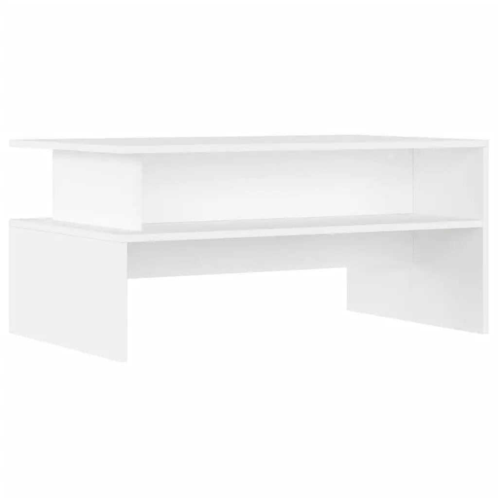 White Coffee Table with Ample Storage
