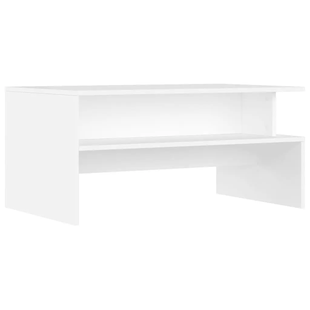 White Coffee Table with Ample Storage