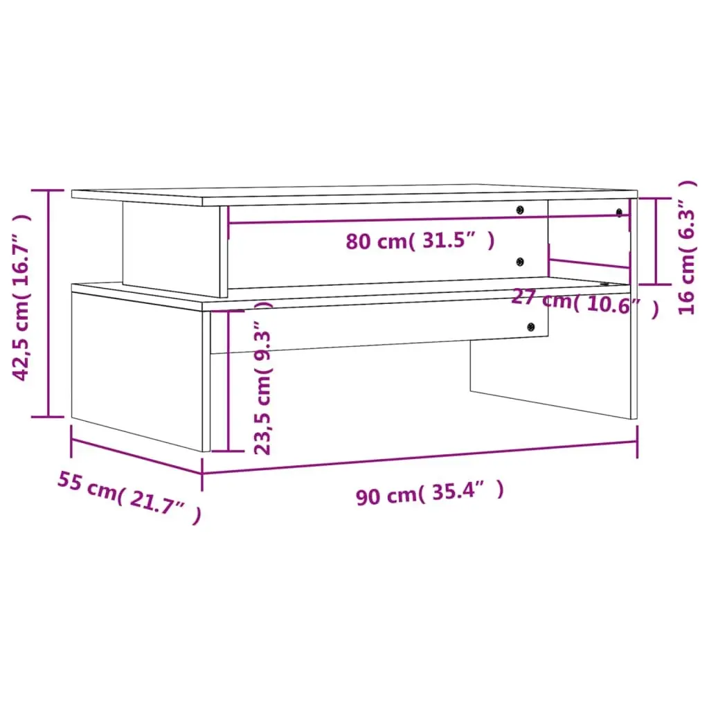 White Coffee Table with Ample Storage