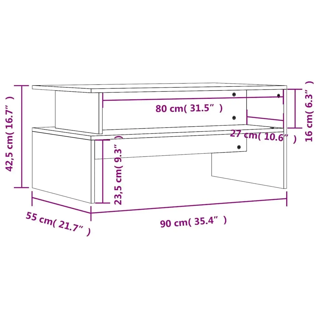 Black Coffee Table with Ample Storage Space