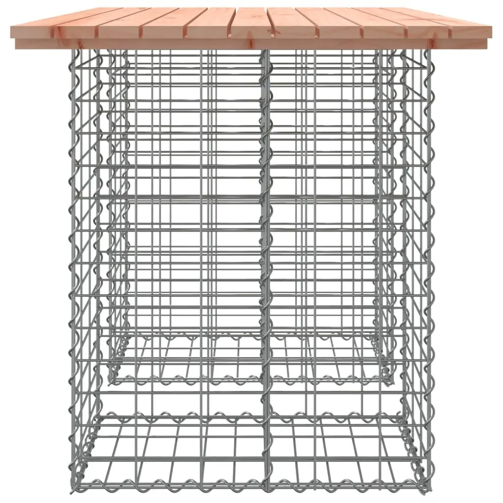 Garden Table with Solid Wood Top for Outdoors