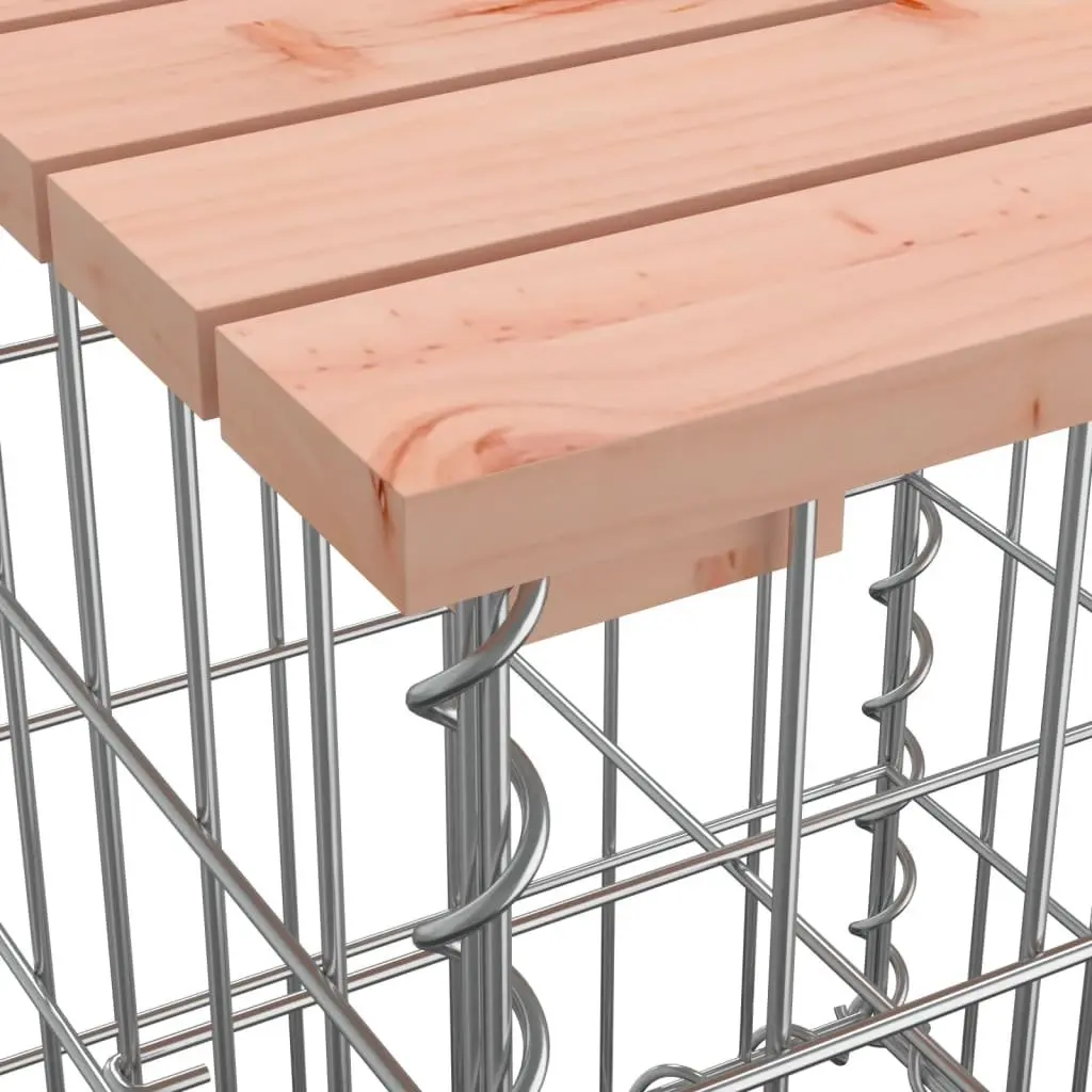 Garden Table with Solid Wood Top for Outdoors