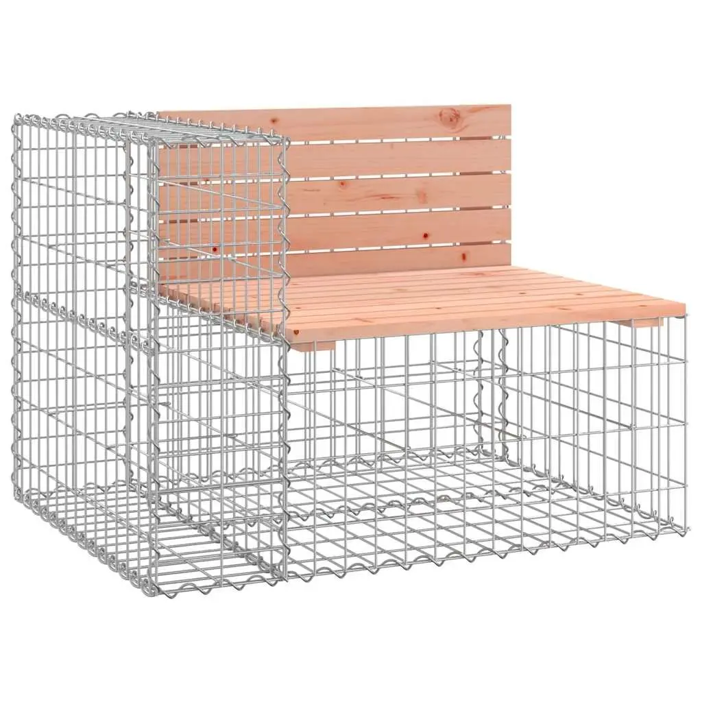 Outdoor Garden Bench with Gabion Base
