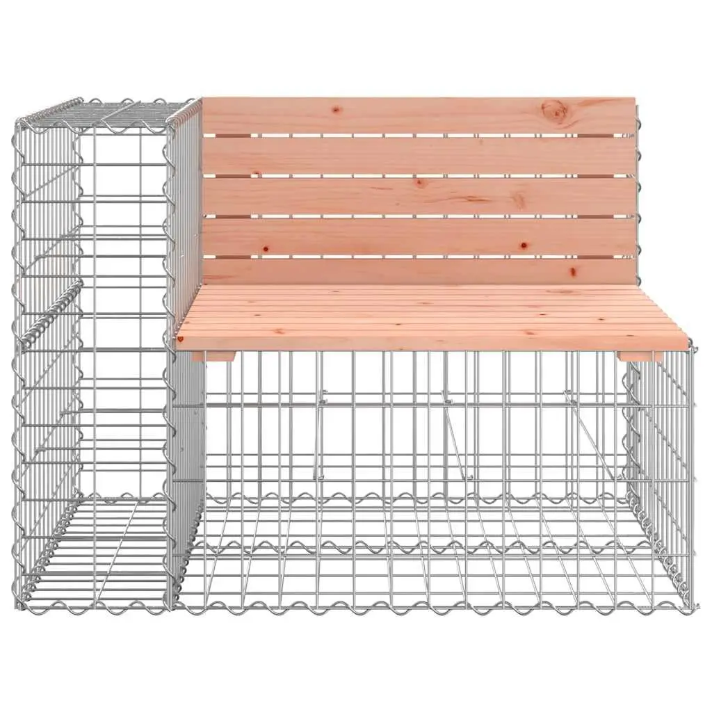 Outdoor Garden Bench with Gabion Base