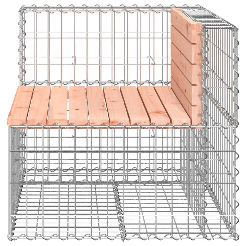 Outdoor Garden Bench with Gabion Base