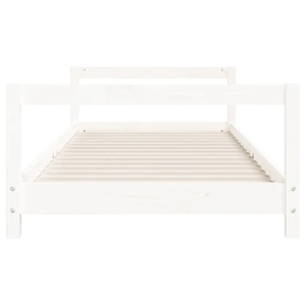 Kids Bed Frame White 90x190 cm Solid Pine Wood Toddler Single Sleeper