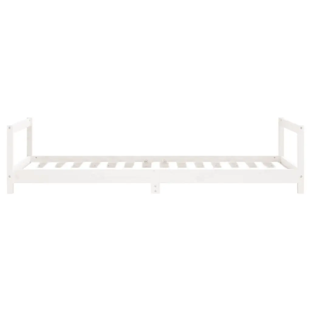 Kids Bed Frame White 90x190 cm Solid Pine Wood Toddler Single Sleeper