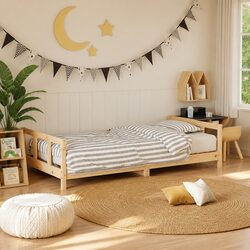 Reliable and Functional Kids Bed Frame in Solid Pine