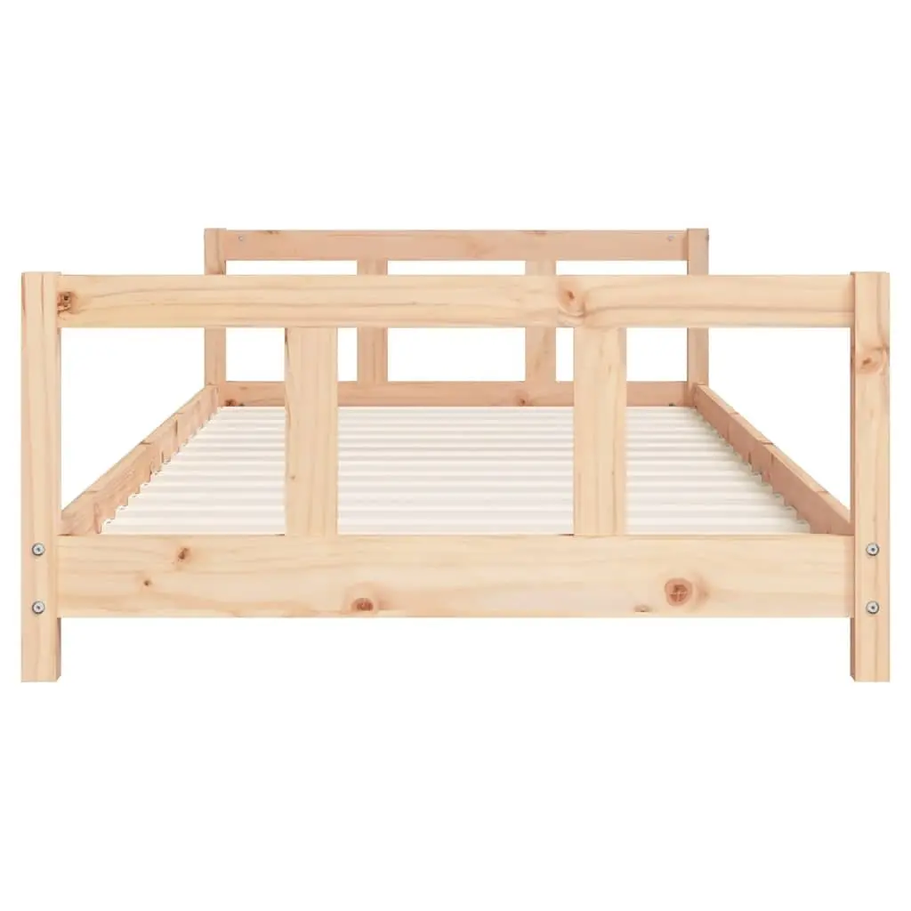 Kids Bed Frame Solid Wood Pine 90x190 cm Brown Single Toddler Bedroom