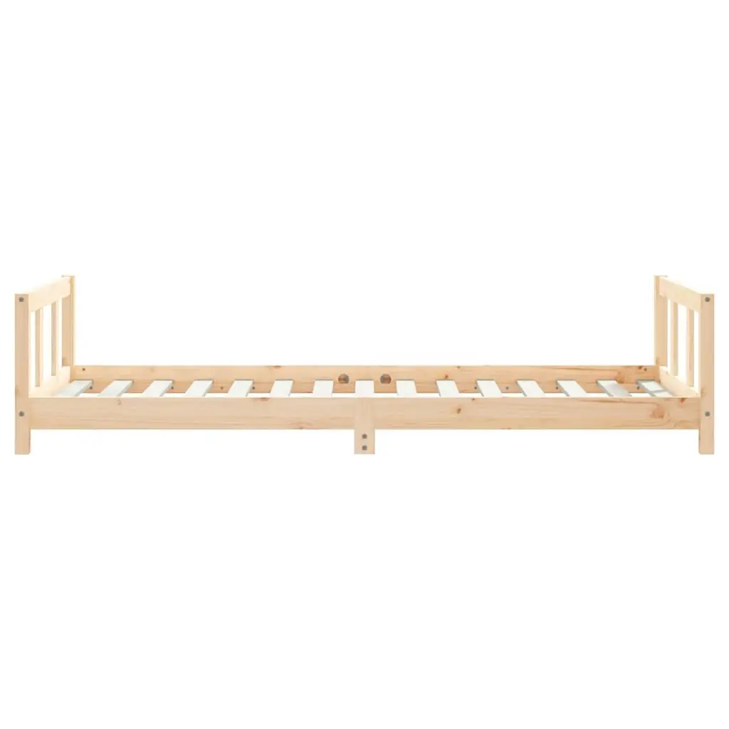 Kids Bed Frame Solid Wood Pine 90x190 cm Brown Single Toddler Bedroom