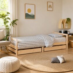 Comforting Kids Bed Frame with Convenient Storage
