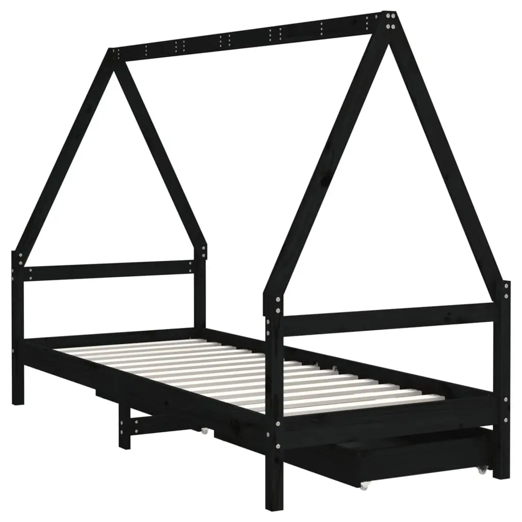 Kids Bed Frame with Storage Drawers