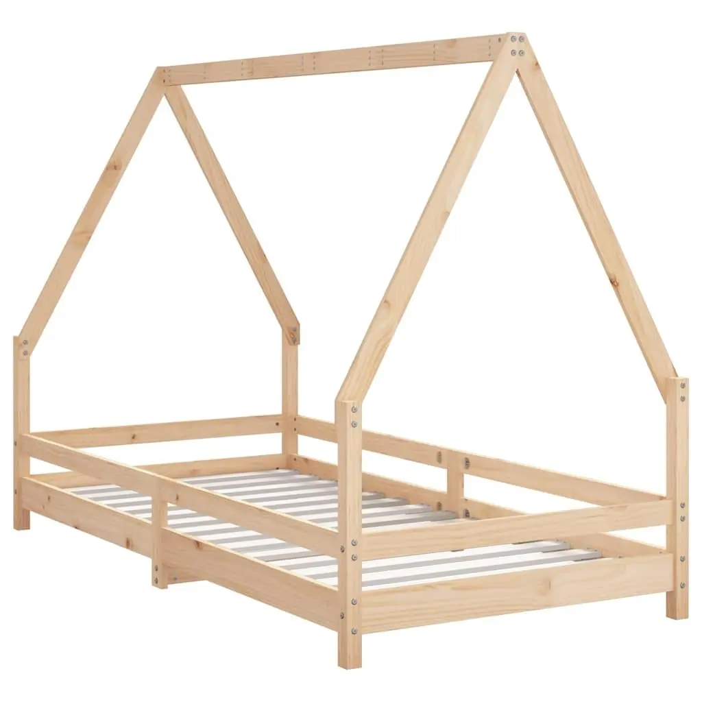 Kids Bed Frame 90x190 cm Solid Wood Pine House Design Toddler Bedroom Furniture