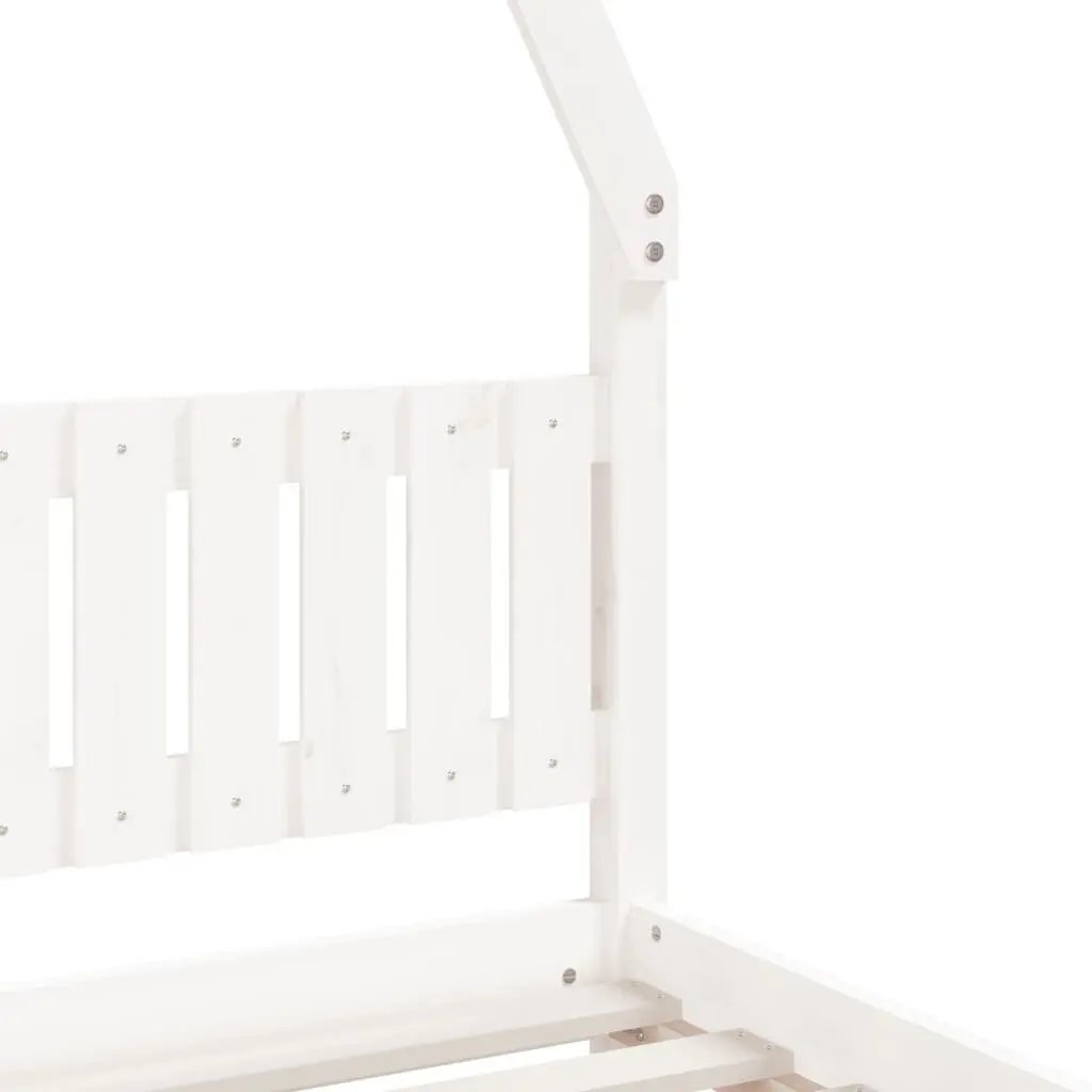 Kids Bed Frame White 90x190 cm Solid Wood Pine House Design Low Toddler